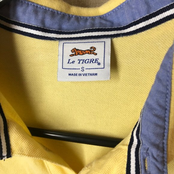 Le Tigre Short Sleeve Polo T-Shirt Yellow S - Picture 4 of 5